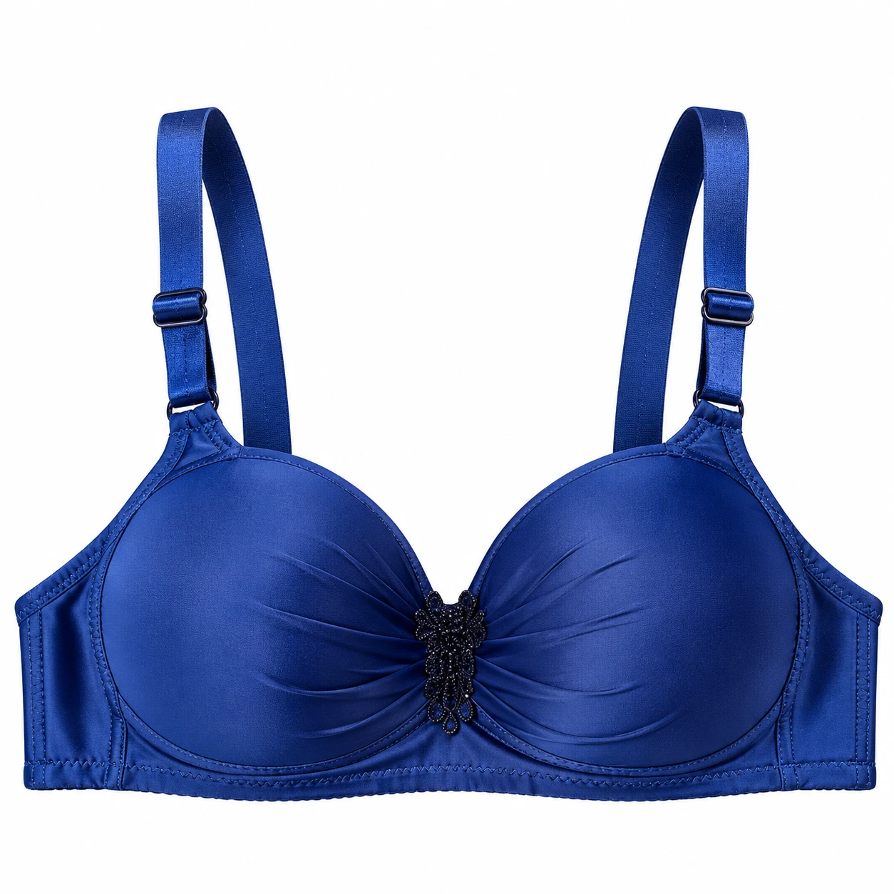China Full Cup Foam Bra blue color front view