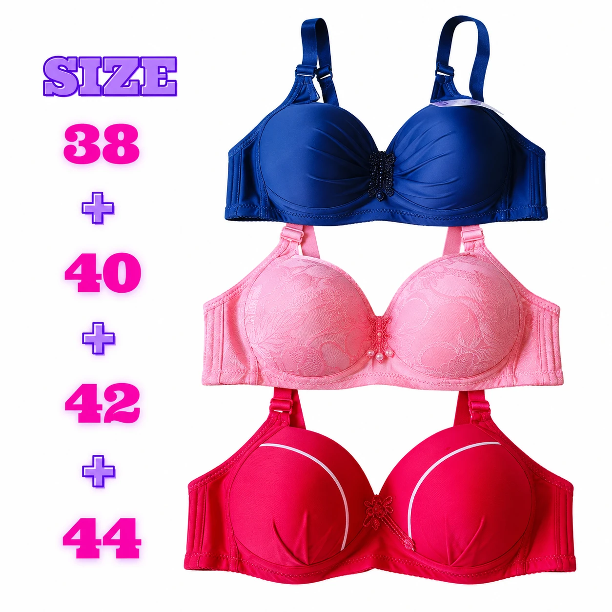 China Full Cup Foam Bra available in sizes 38 40 42 and 44
