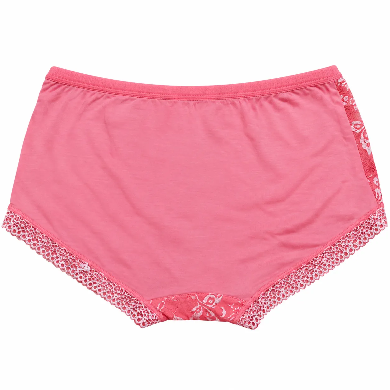 Pink floral lace panty back view